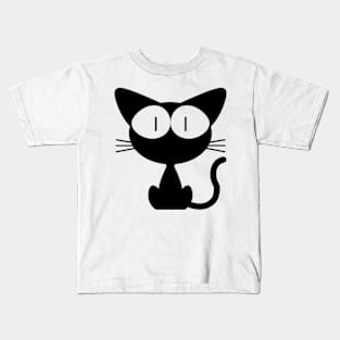 cute black cat Kids T-Shirt